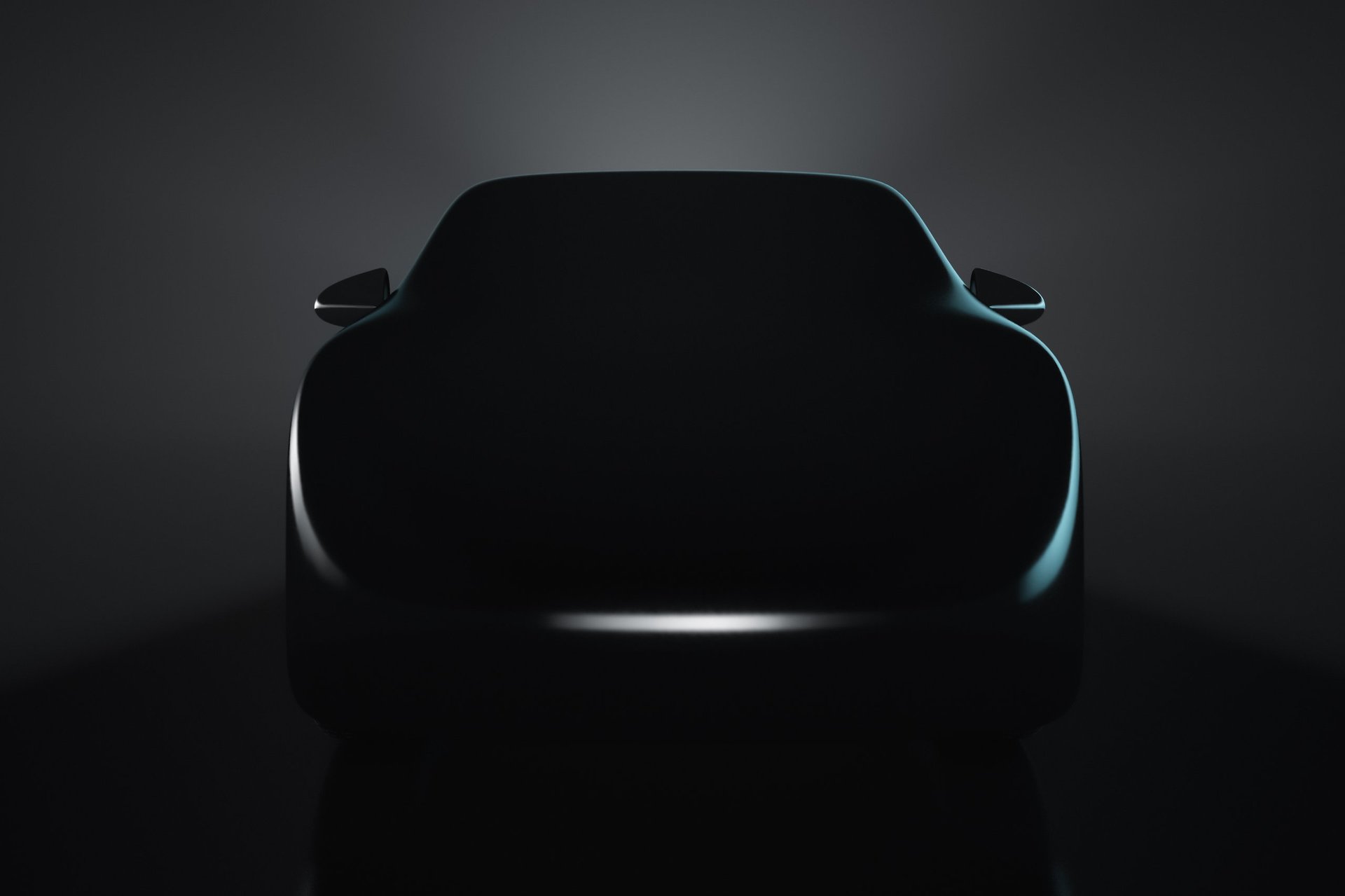 Electric concept car silhouette