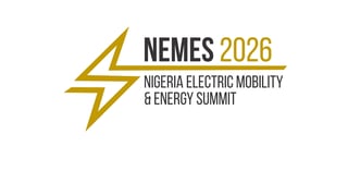 NEMES 2026 Nigeria Electric Mobility and Energy Summit logo with gold lightning bolt icon