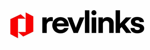 Revlinks logo with red geometric shape and black text